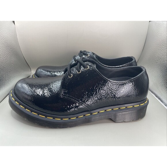 Dr Martens 1461 Leather Quad Oxford Womens Size Black Patent